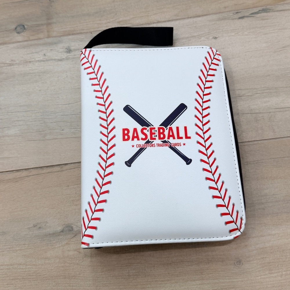 Trading Card Binder Album, PU Leather Baseball Card Binder with 400 Side Loading